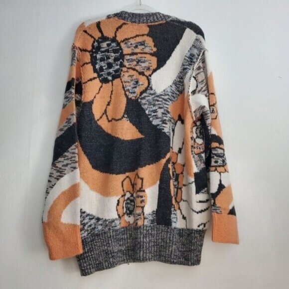 NEW Free People August Cardigan In Peach Petal, Size Medium - Picture 4 of 10